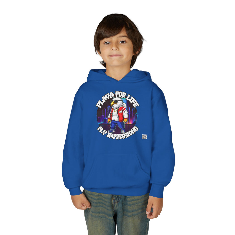 Youth Size, Playa For Life Logo - Hoodie