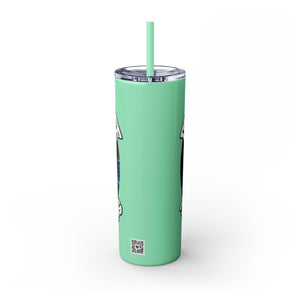 PLAYA FOR LIFE - Skinny Tumbler with Straw, 20oz