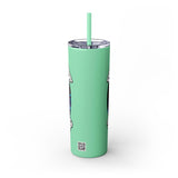 PLAYA FOR LIFE - Skinny Tumbler with Straw, 20oz