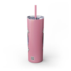 PLAYA FOR LIFE - Skinny Tumbler with Straw, 20oz