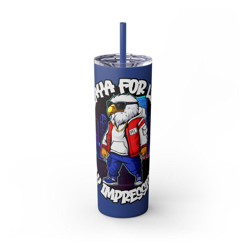 PLAYA FOR LIFE - Skinny Tumbler with Straw, 20oz