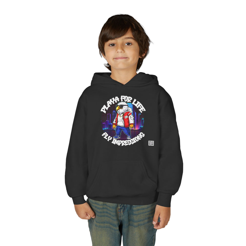 Youth Size, Playa For Life Logo - Hoodie