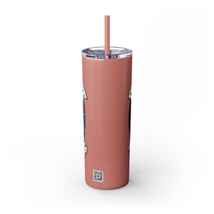 PLAYA FOR LIFE - Skinny Tumbler with Straw, 20oz