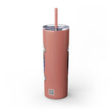 PLAYA FOR LIFE - Skinny Tumbler with Straw, 20oz