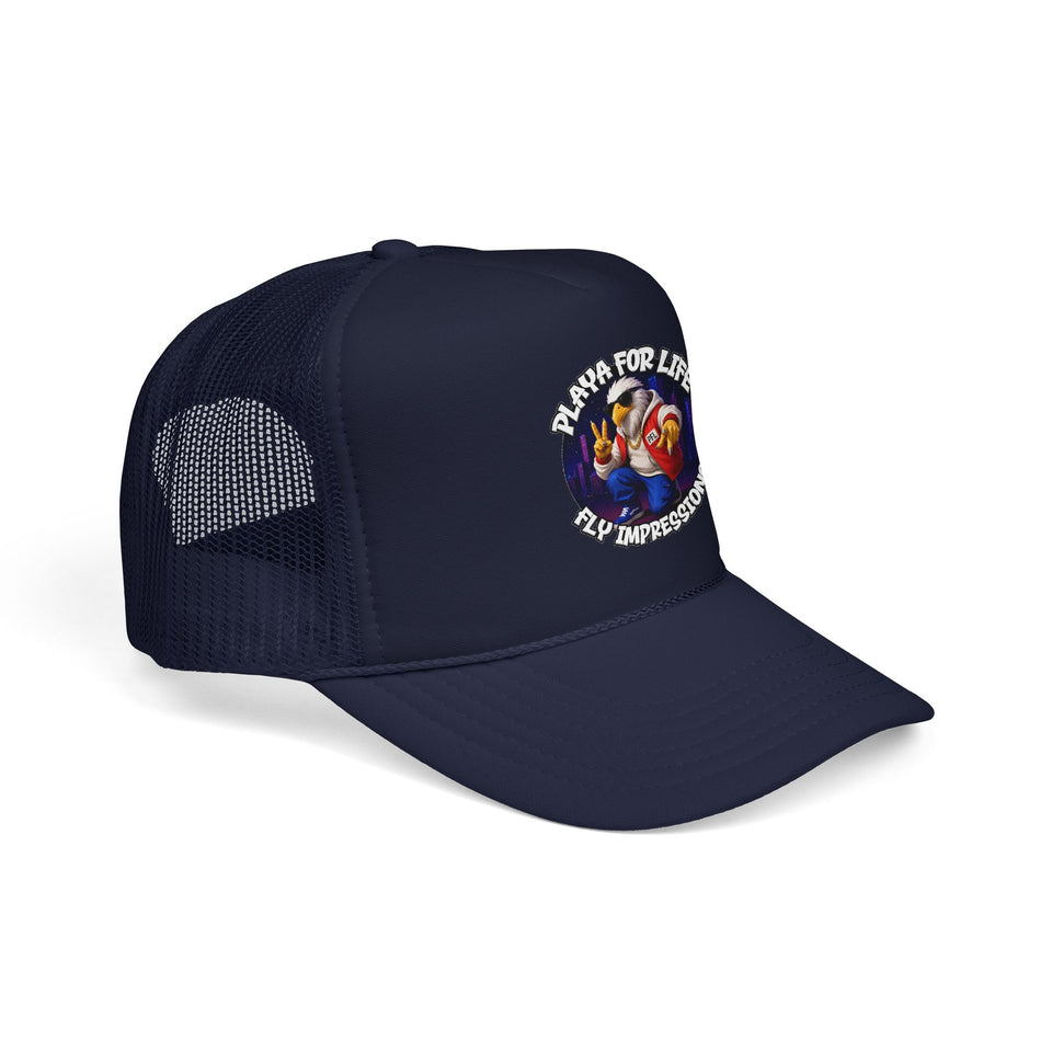 Trucker Hat — Playa For Life: Flip Impressions Graphic Foam Trucker Hat