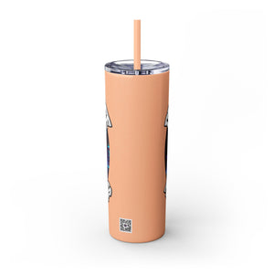 PLAYA FOR LIFE - Skinny Tumbler with Straw, 20oz