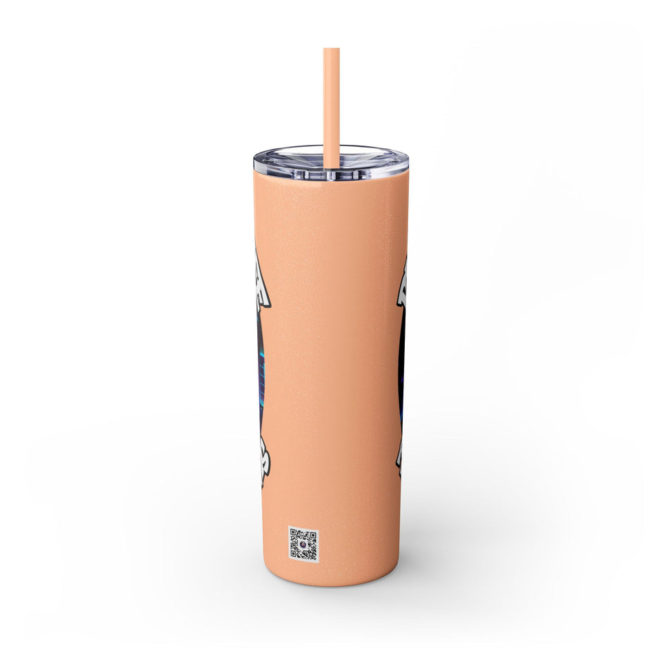 PLAYA FOR LIFE - Skinny Tumbler with Straw, 20oz