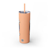 PLAYA FOR LIFE - Skinny Tumbler with Straw, 20oz