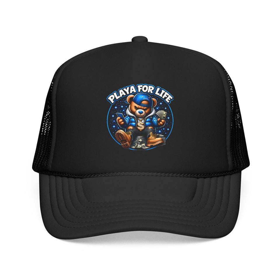 Trucker Hat — Playa For Life: Flip Impressions Graphic Foam Trucker Hat