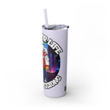 PLAYA FOR LIFE - Skinny Tumbler with Straw, 20oz