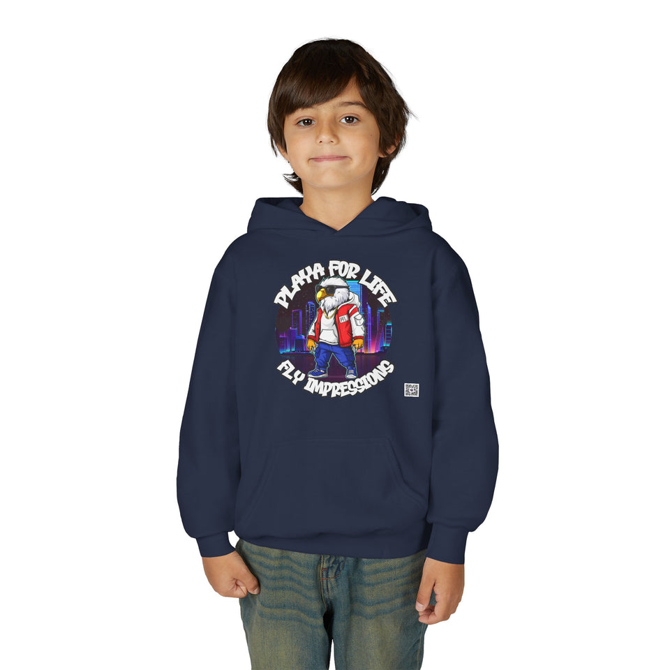 Youth Size, Playa For Life Logo - Hoodie