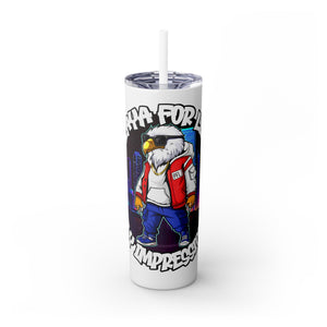 PLAYA FOR LIFE - Skinny Tumbler with Straw, 20oz