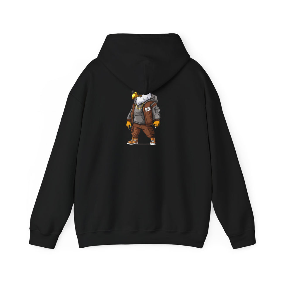 PLAYA FOR LIFE - FLY IMPRESSIONS HOODIE WITH LOGO ON BACK