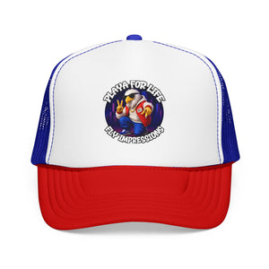 Trucker Hat — Playa For Life: Flip Impressions Graphic Foam Trucker Hat
