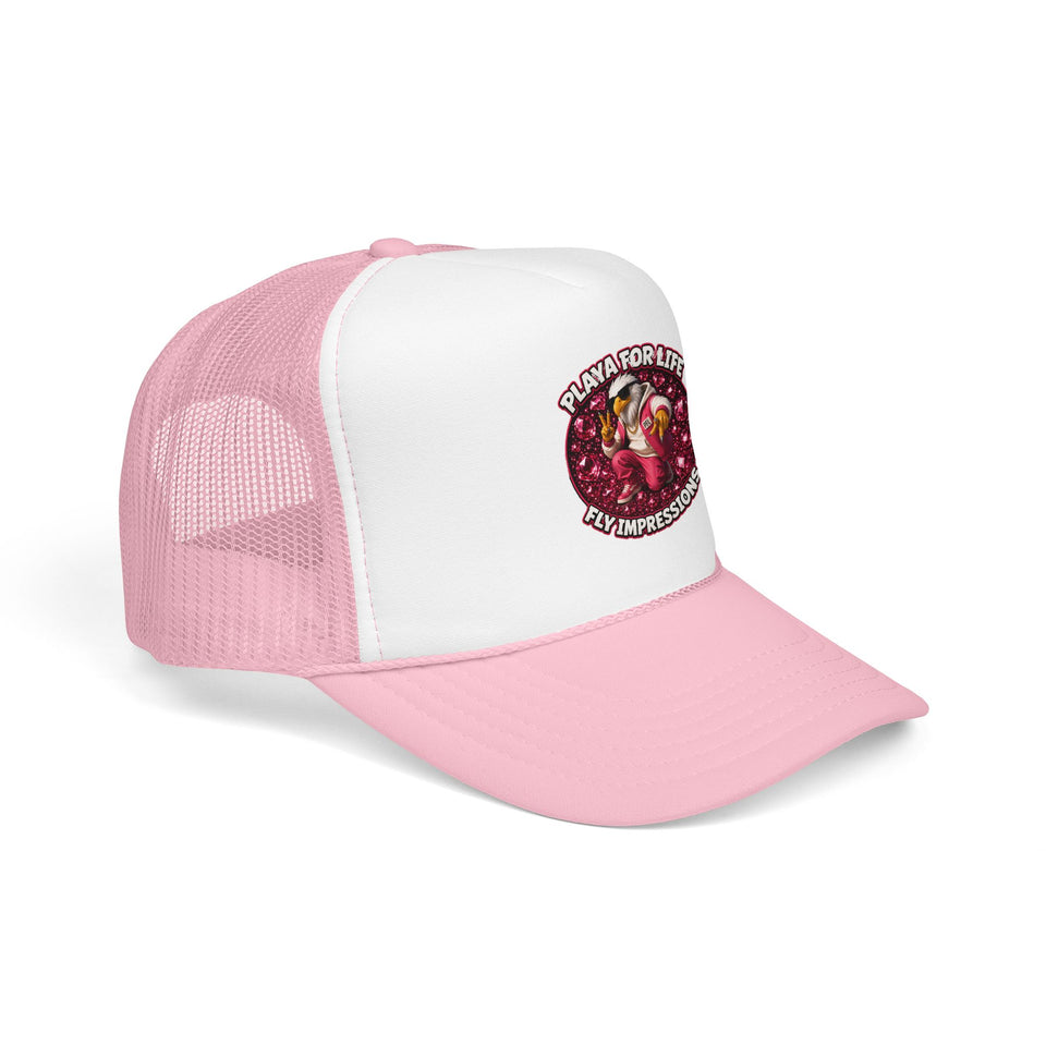 Trucker Hat — Playa For Life: Flip Impressions Graphic Foam Trucker Hat
