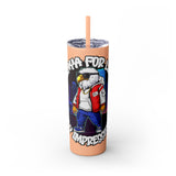 PLAYA FOR LIFE - Skinny Tumbler with Straw, 20oz