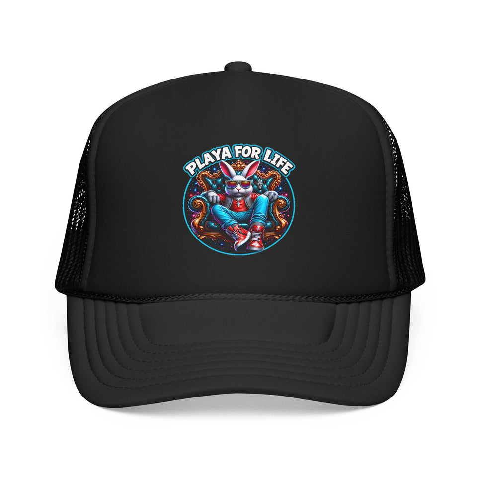 Trucker Hat — Playa For Life: Flip Impressions Graphic Foam Trucker Hat