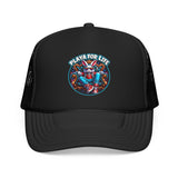 Trucker Hat — Playa For Life: Flip Impressions Graphic Foam Trucker Hat