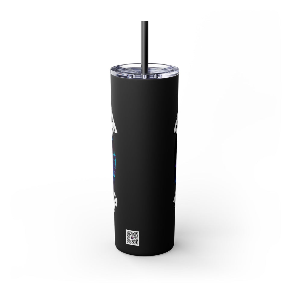 PLAYA FOR LIFE - Skinny Tumbler with Straw, 20oz