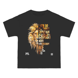 JESUS CHRIST- Strengthens Me Lion- TEE