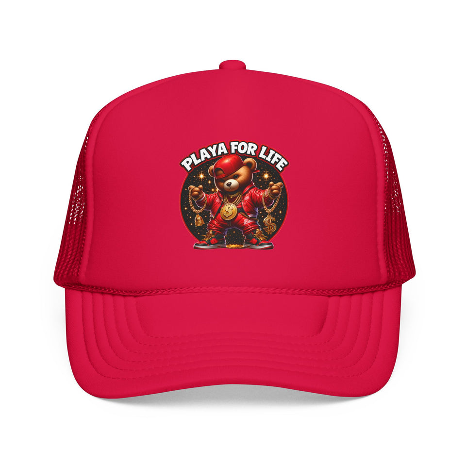 Trucker Hat — Playa For Life: Flip Impressions Graphic Foam Trucker Hat