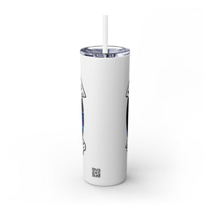 PLAYA FOR LIFE - Skinny Tumbler with Straw, 20oz