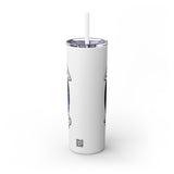 PLAYA FOR LIFE - Skinny Tumbler with Straw, 20oz