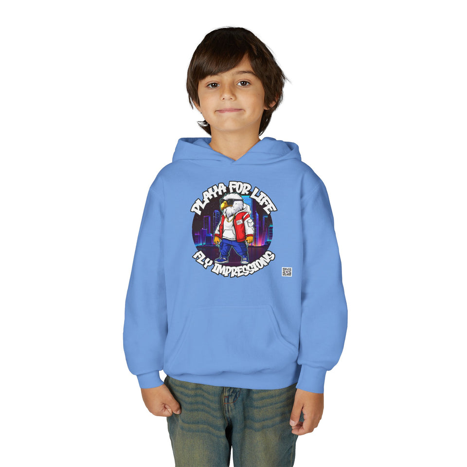 Youth Size, Playa For Life Logo - Hoodie