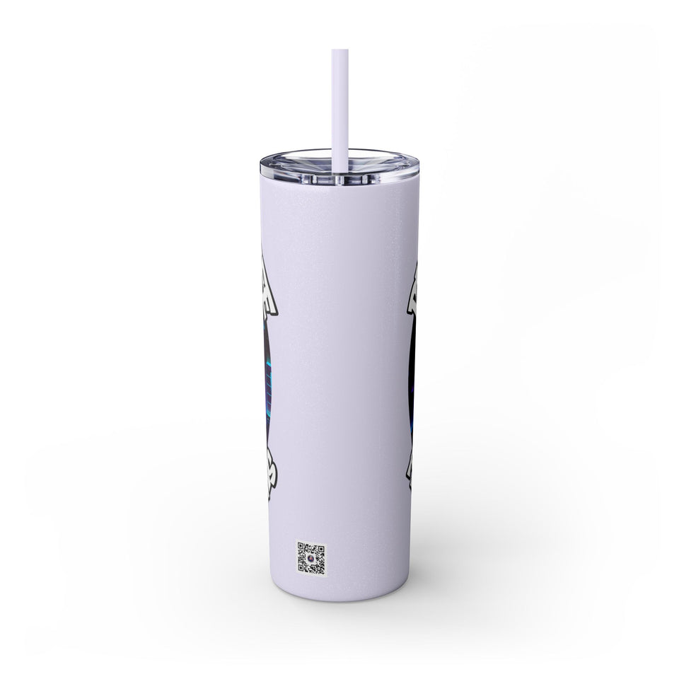 PLAYA FOR LIFE - Skinny Tumbler with Straw, 20oz