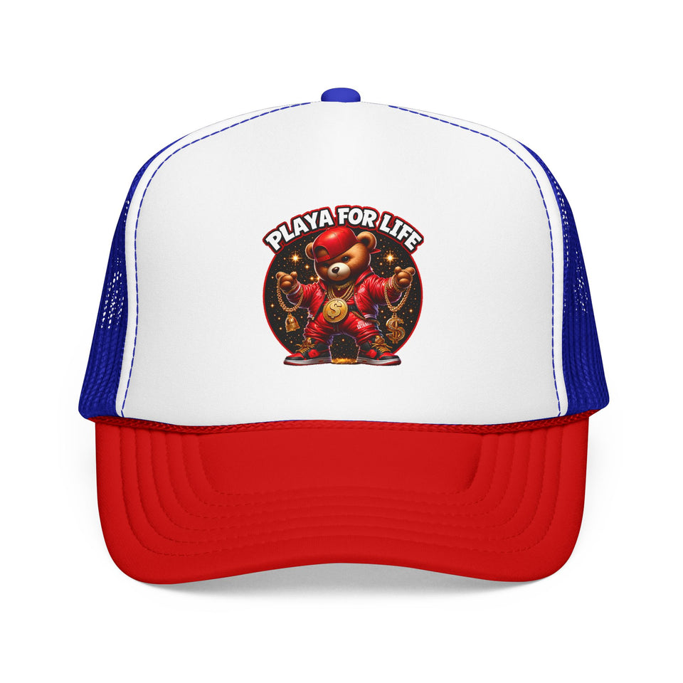 Trucker Hat — Playa For Life: Flip Impressions Graphic Foam Trucker Hat