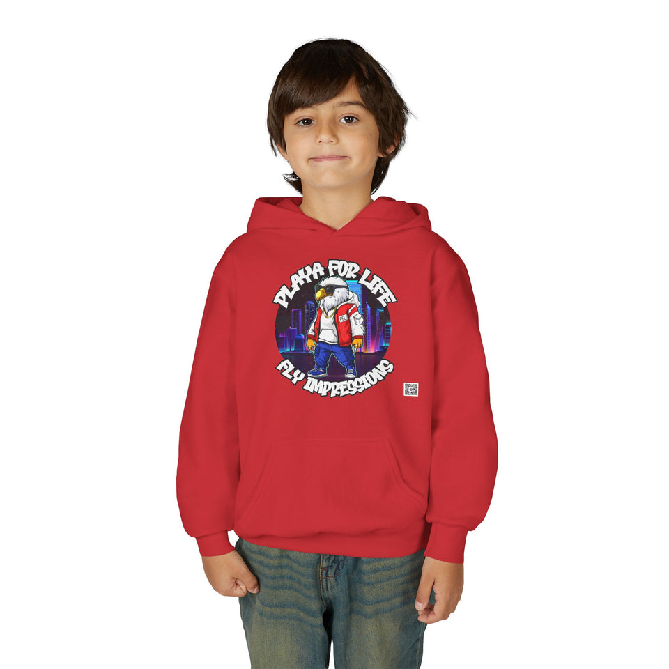 Youth Size, Playa For Life Logo - Hoodie